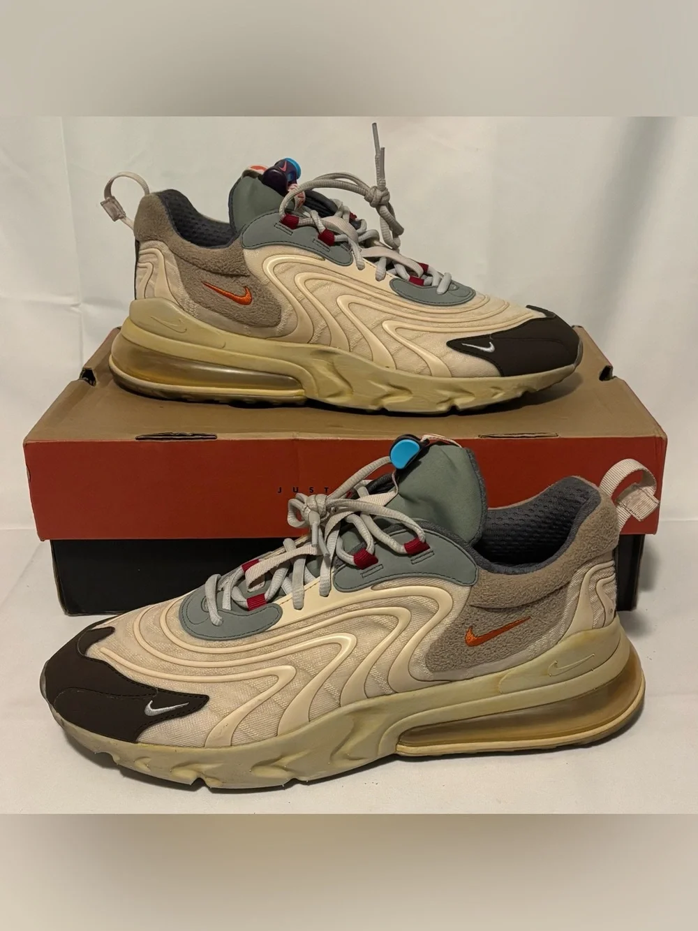 Nike Air Max 270 React ENG Travis Scott Cactus Trails CT2864-200 Men’s Size 14
